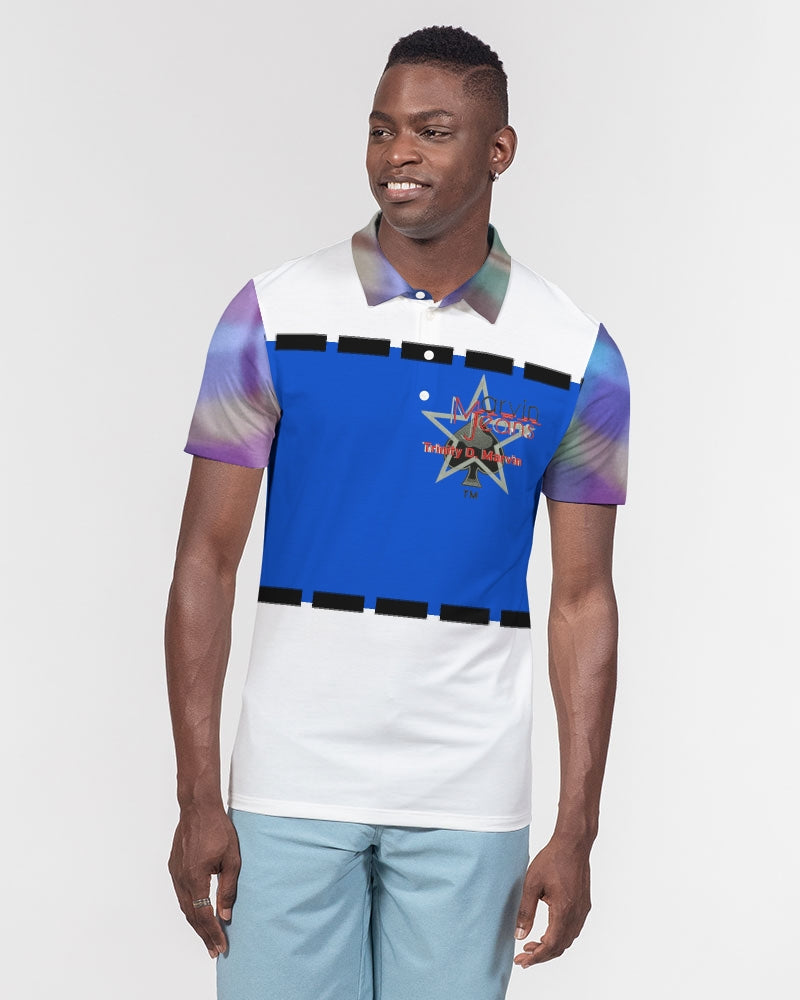 Faded remix by Marvin Jeans and Trinity D Marvin Men's Slim Fit Short Sleeve Polo