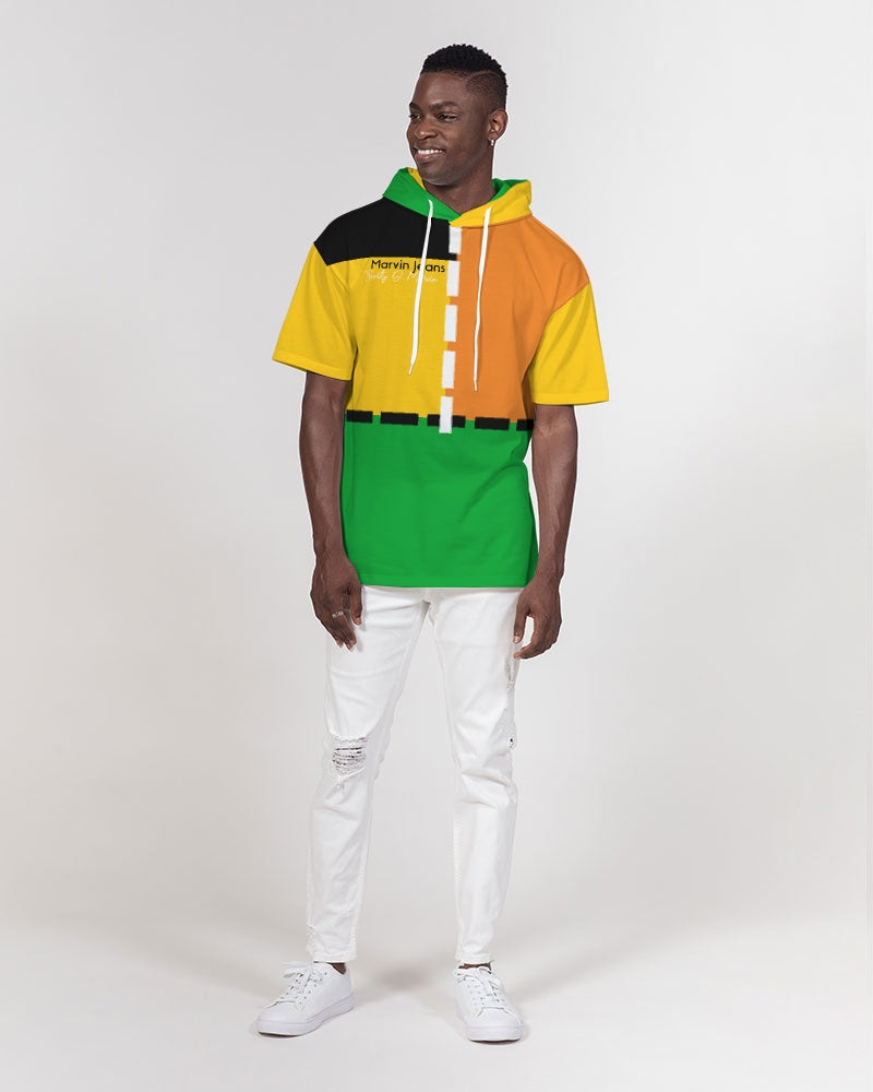 Crazy mix by Marvin Jeans and Trinity D Marvin Men's Premium Heavyweight Short Sleeve Hoodie