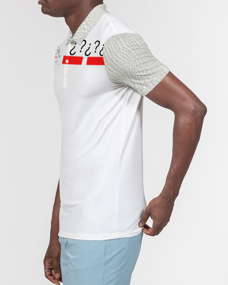 Gator white Men's Slim Fit Short Sleeve Polo