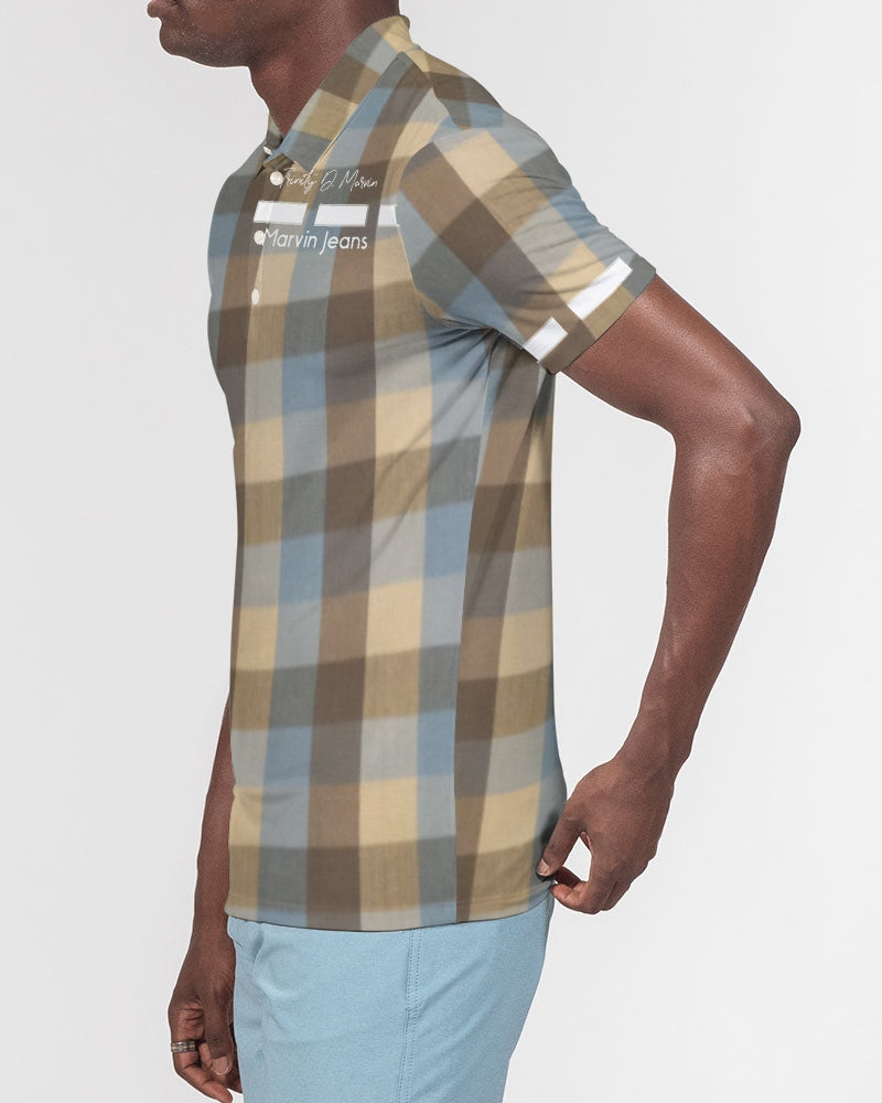 @plaids Men's Slim Fit Short Sleeve Polo
