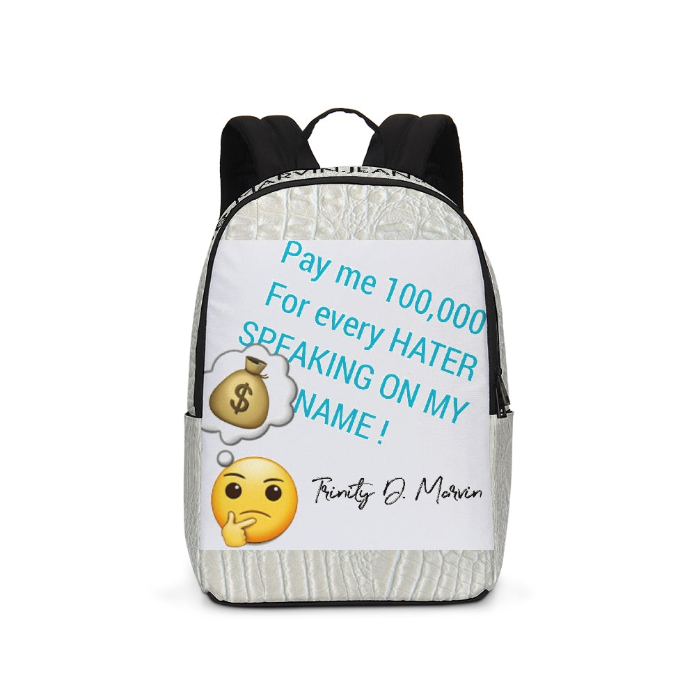 Gator white 100,000 by Trinity D Marvin Large Backpack