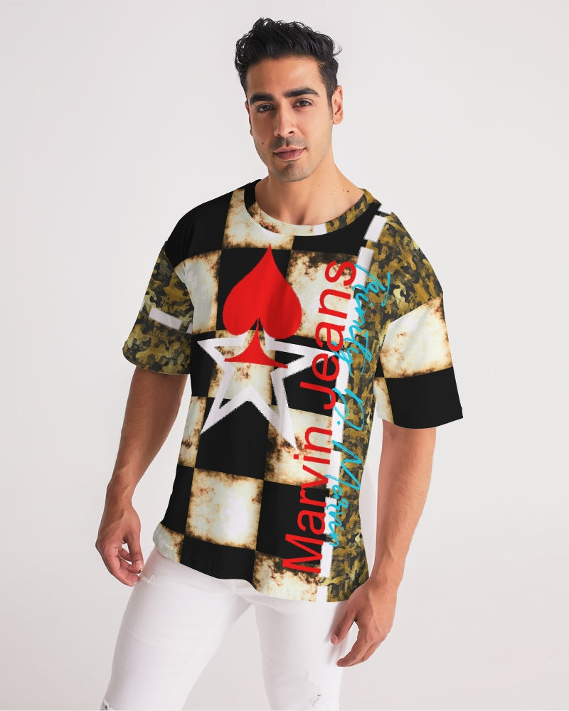 Bold gold red mix by Marvin Jeans and Trinity D Marvin Men's Premium Heavyweight Tee