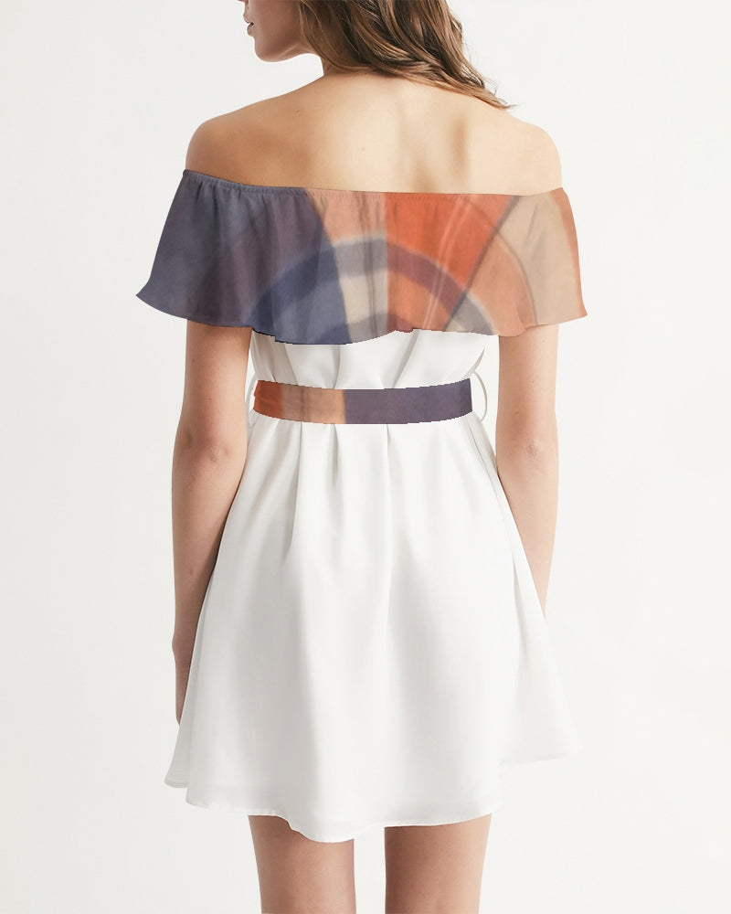 Legacy plaids by Marvin Jeans and Trinity D Marvin Women's Off-Shoulder Dress