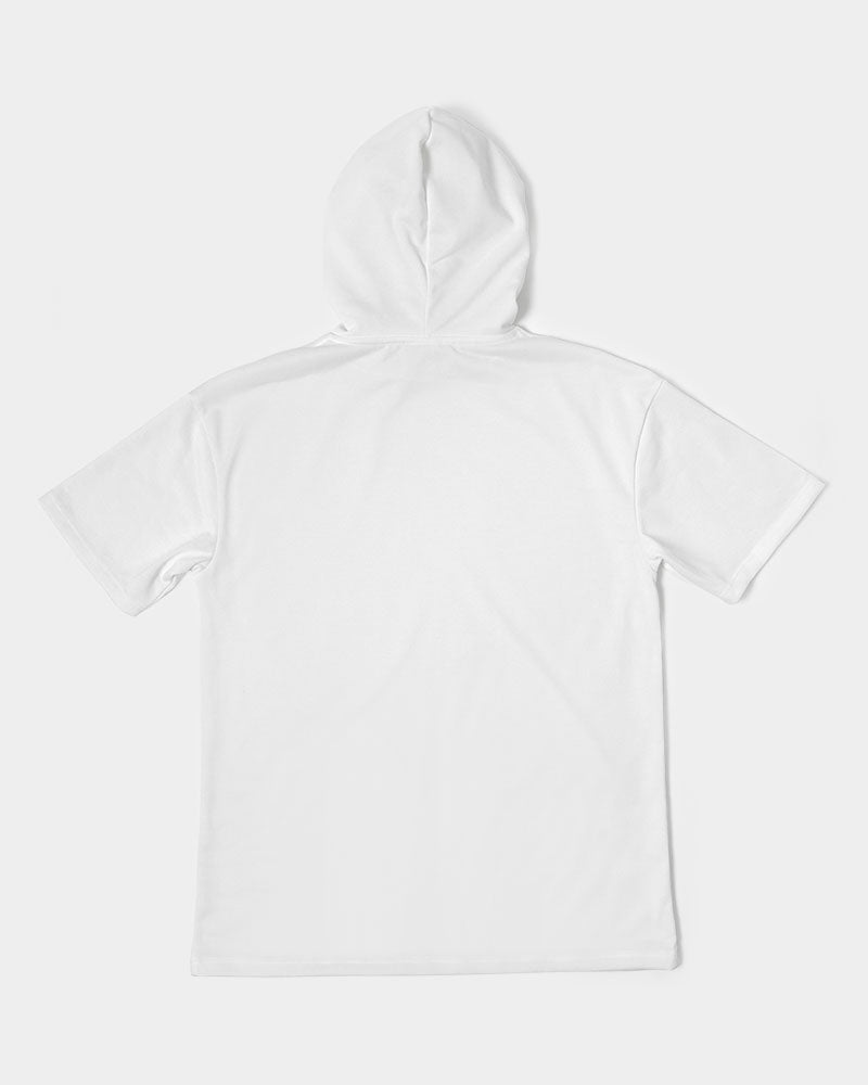 Two logo's all white by Marvin Jeans and Trinity D Marvin Men's Premium Heavyweight Short Sleeve Hoodie