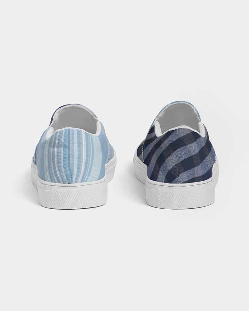 Blue stripes mix BY MARVIN JEANS Men's Slip-On Canvas Shoe