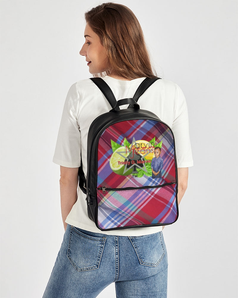 Plaids by Marvin Jeans and Trinity D Marvin Classic Faux Leather Backpack