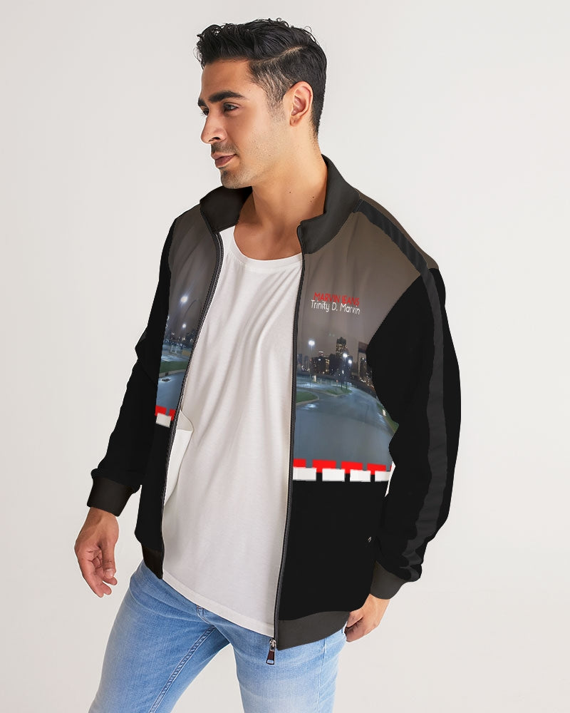 I'm so ST.LOUIS Men's Stripe-Sleeve Track Jacket