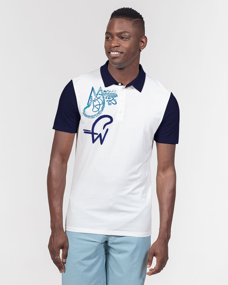Two logo's by Marvin Jeans and Trinity D Marvin Men's Slim Fit Short Sleeve Polo