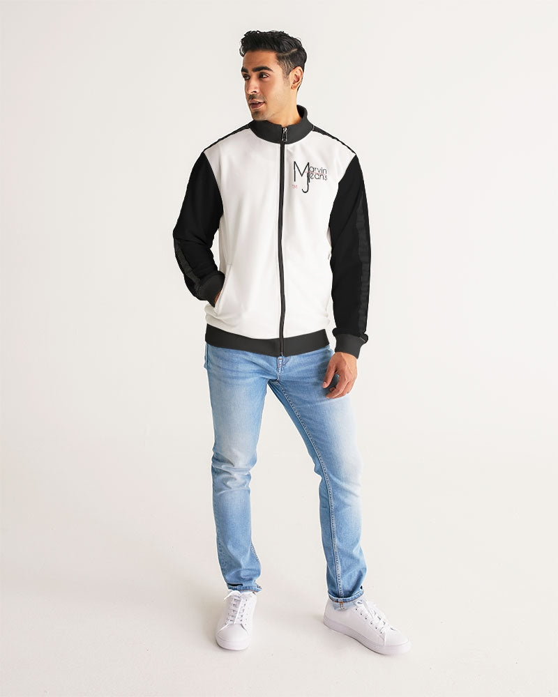 Black and white by Trinity D. Marvin and Marvin Jeans Men's Stripe-Sleeve Track Jacket