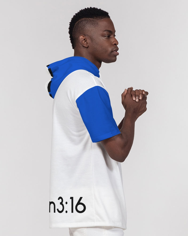 #John 3:16 by Marvin Jeans and Trinity D Marvin Men's Premium Heavyweight Short Sleeve Hoodie