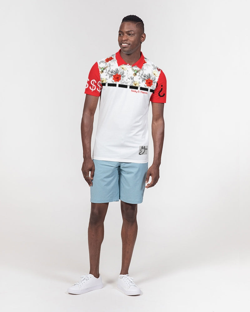 Rose's by Marvin JEANS Men's Slim Fit Short Sleeve Polo