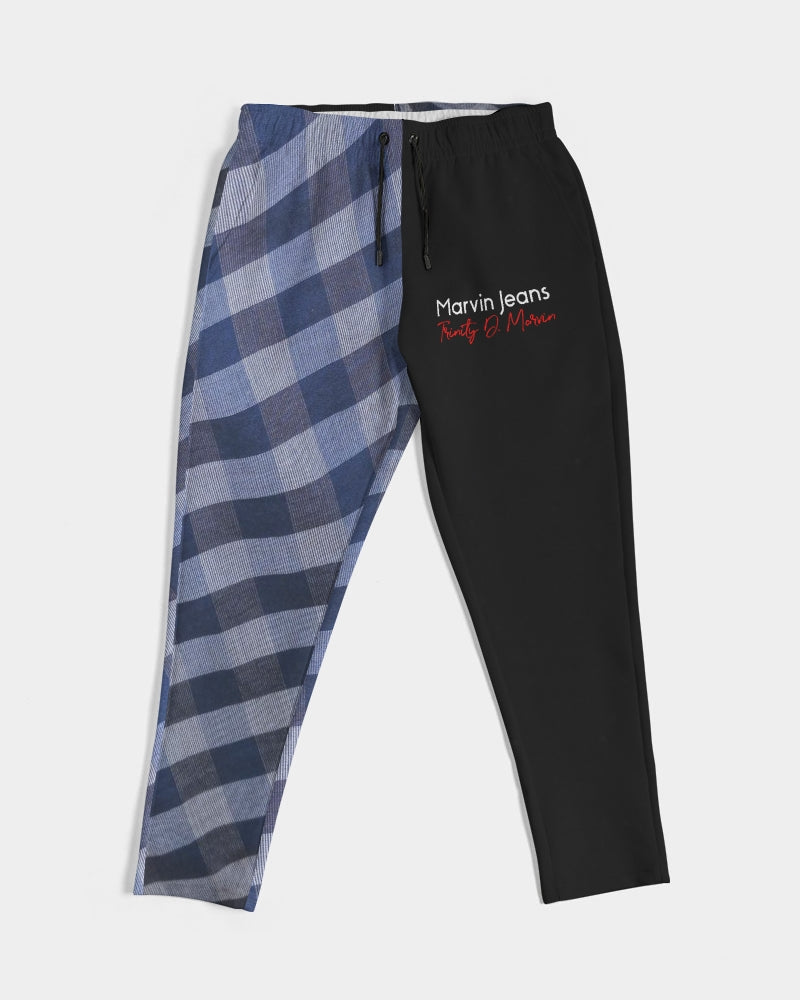 Blue stripes half black Men's Joggers