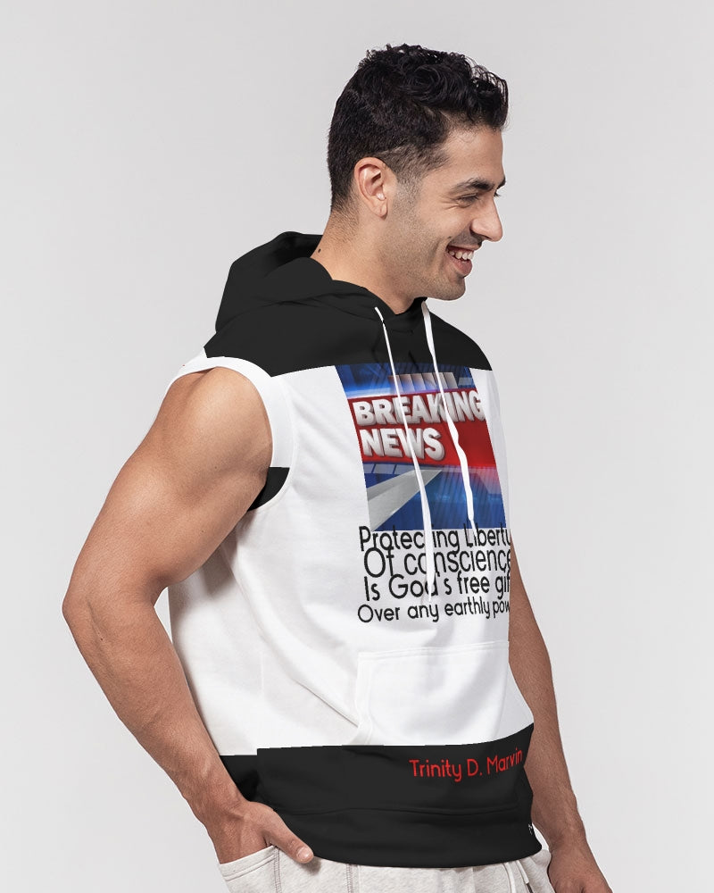 Gospel message BY MARVIN JEANS Men's Premium Heavyweight Sleeveless Hoodie