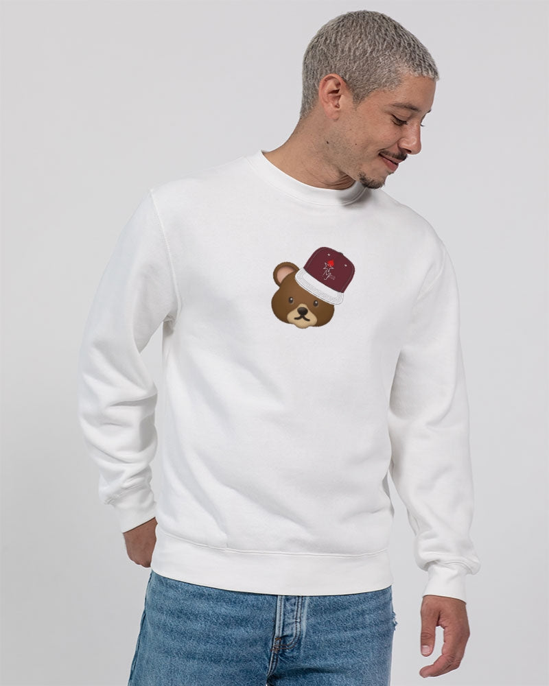Bear cap all white by Marvin Jeans and Trinity D Marvin Unisex Premium Crewneck Sweatshirt | Lane Seven