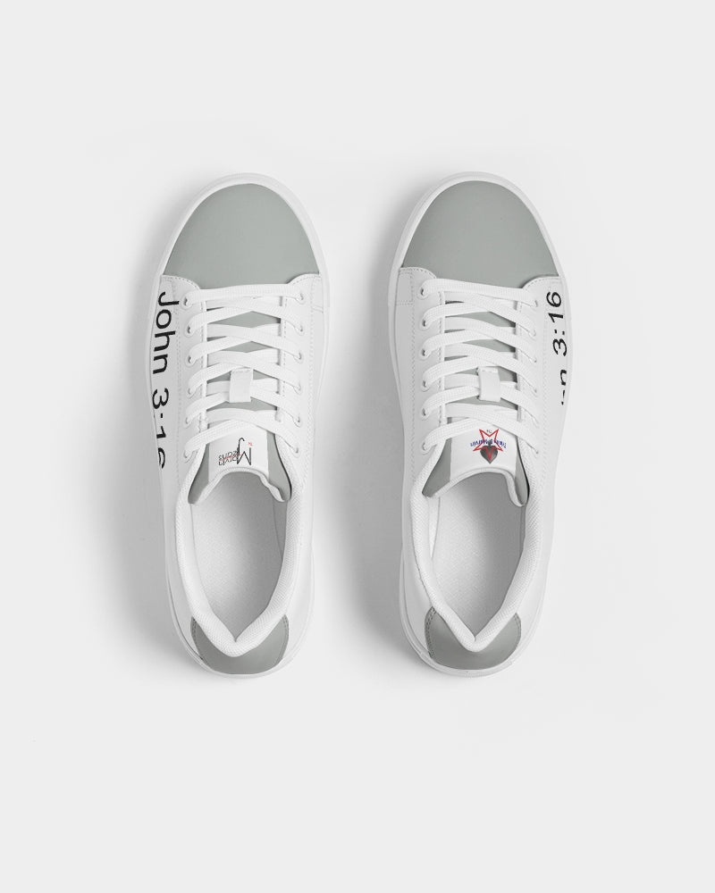 Gospel message John 3:16 Men's Faux-Leather Sneaker