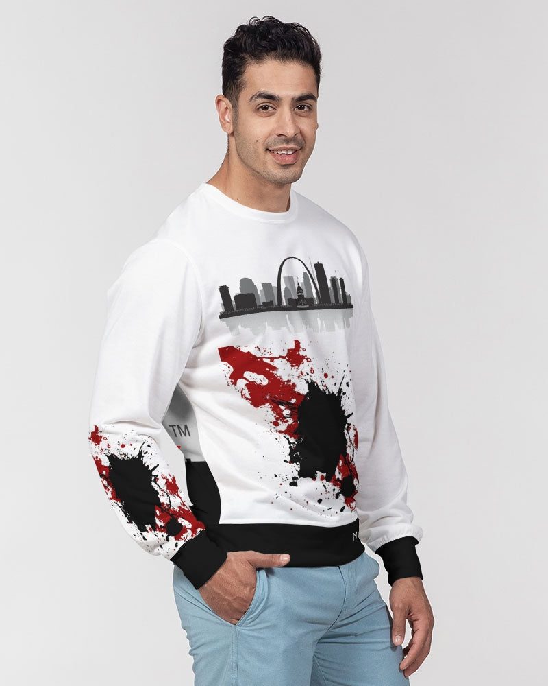 I'm so SAINT LOUIS awesome print BY MARVIN JEANS Men's Classic French Terry Crewneck Pullover