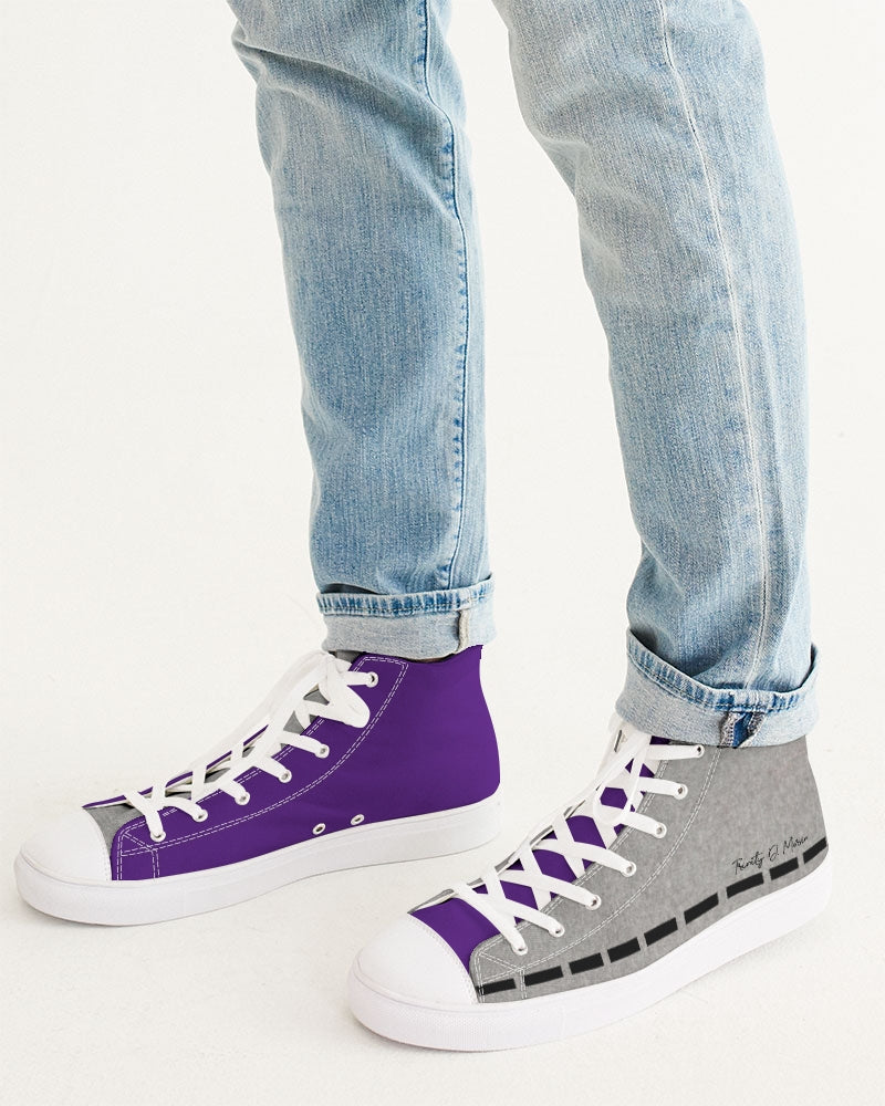 Cool grey mix half purple by Marvin Jeans and Trinity D Marvin Men's Hightop Canvas Shoe