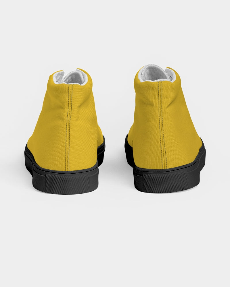 Yellow black BY MARVIN JEANS Men's Hightop Canvas Shoe - Black