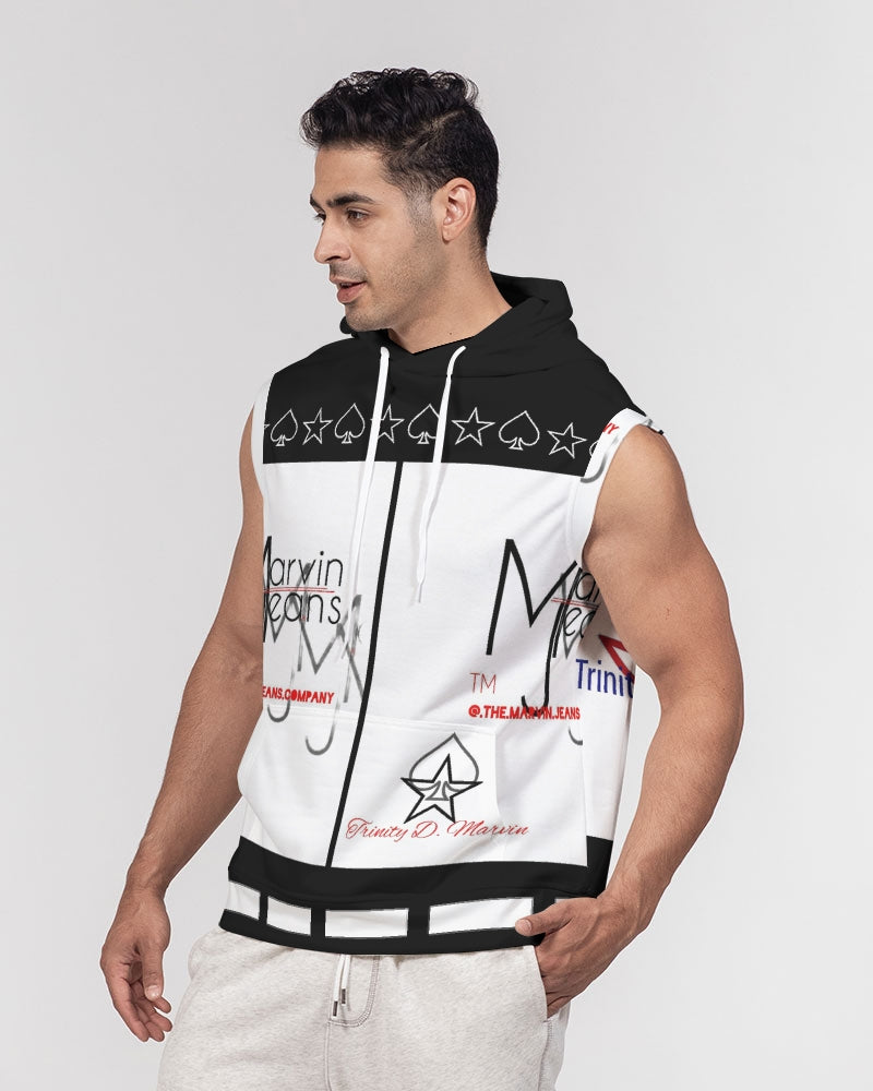 Logo's by Marvin Jeans and Trinity D Marvin Men's Premium Heavyweight Sleeveless Hoodie