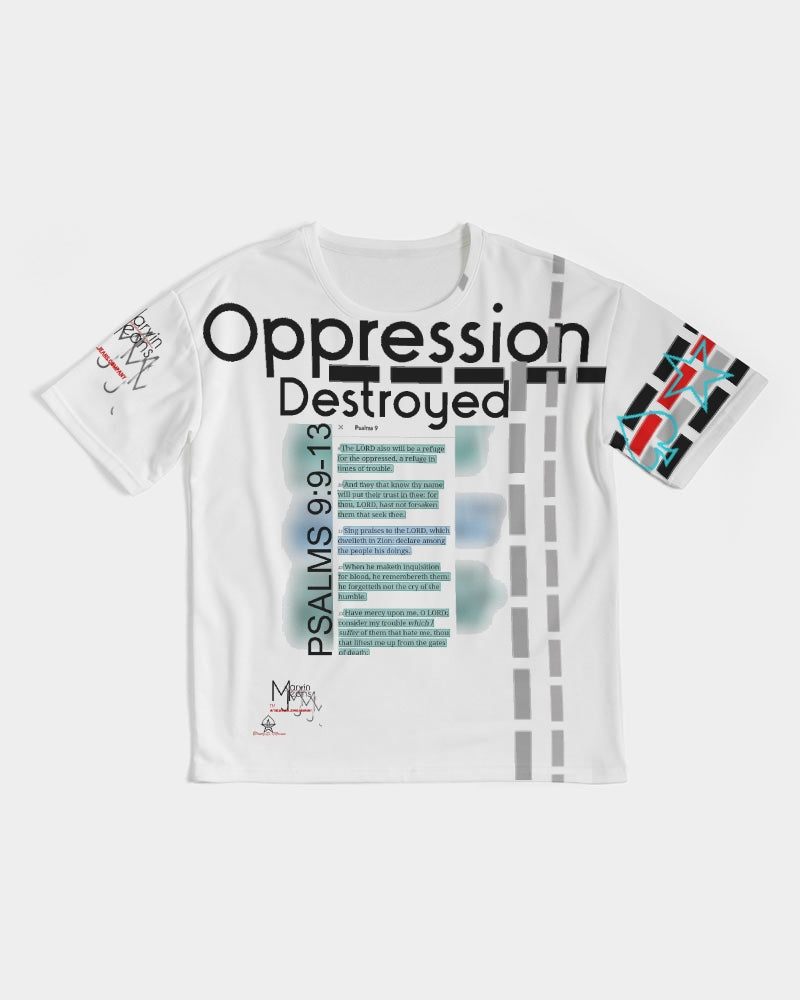 Gospel message Oppression destroyed by Marvin Jeans and Trinity D Marvin Men's Premium Heavyweight Tee