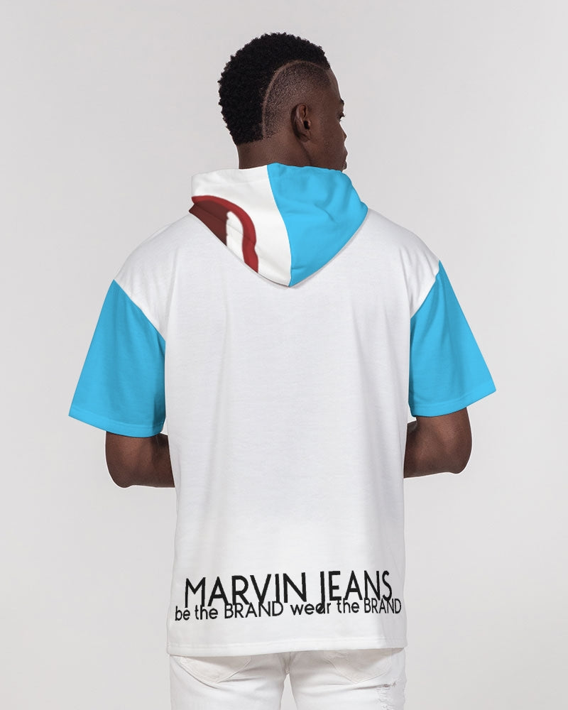 Word of mouth Loud blue BY MARVIN JEANS Men's Premium Heavyweight Short Sleeve Hoodie