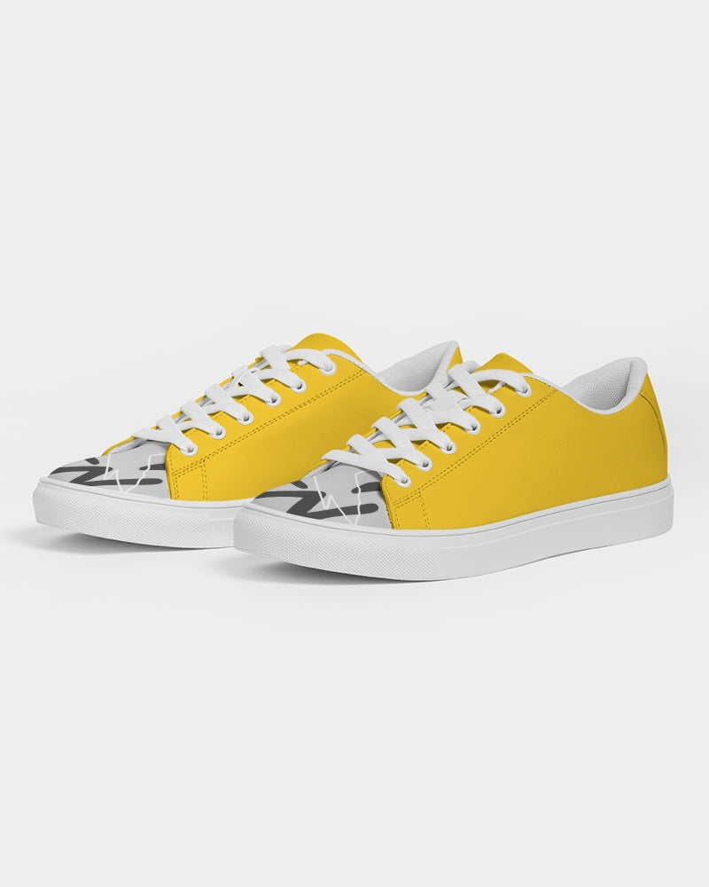 Yellow ,logo tip BY MARVIN JEANS Men's Faux-Leather Sneaker