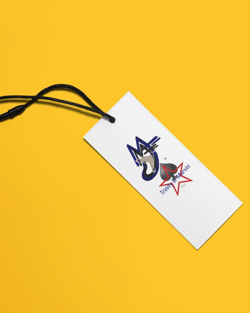 Two logo's by Marvin Jeans and Trinity D Marvin Bulk Custom Hangtags