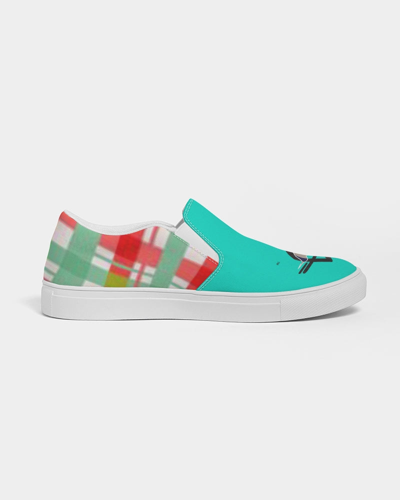 Color grid dark mint by Marvin Jeans and Trinity D Marvin Men's Slip-On Canvas Shoe