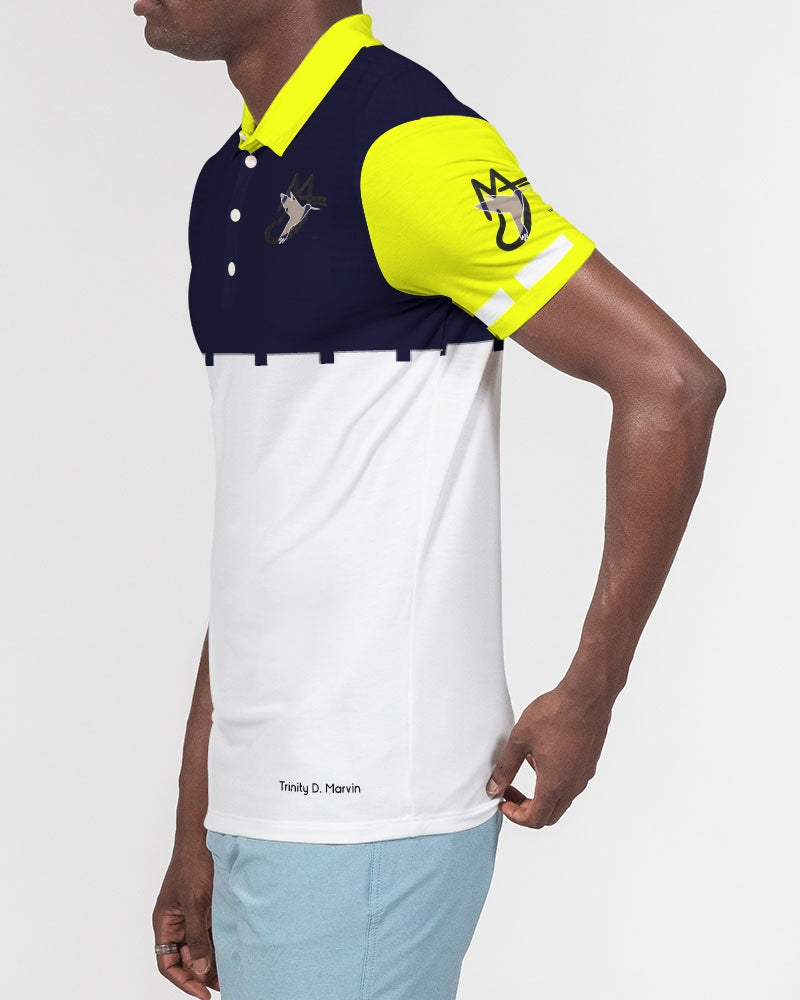 Fashion Icon by Marvin Jeans and Trinity D Marvin Men's Slim Fit Short Sleeve Polo