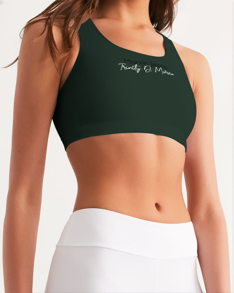 Dark green by Marvin Jeans and Trinity D Marvin Women's Seamless Sports Bra