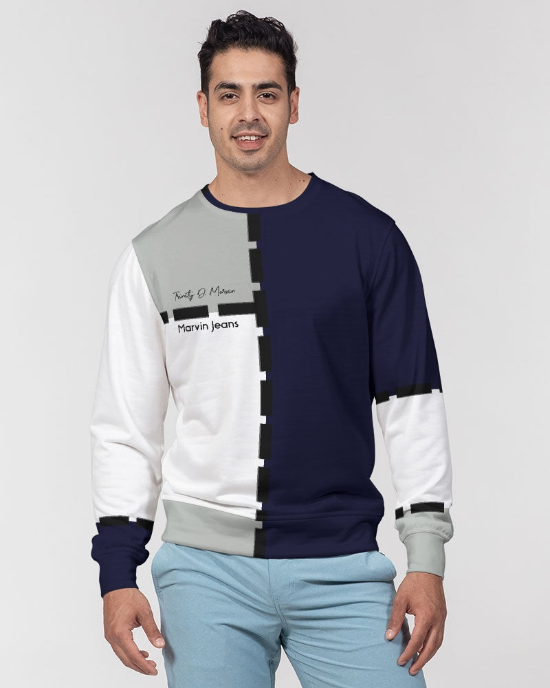 OG by Marvin Jeans and Trinity D Marvin Men's Classic French Terry Crewneck Pullover