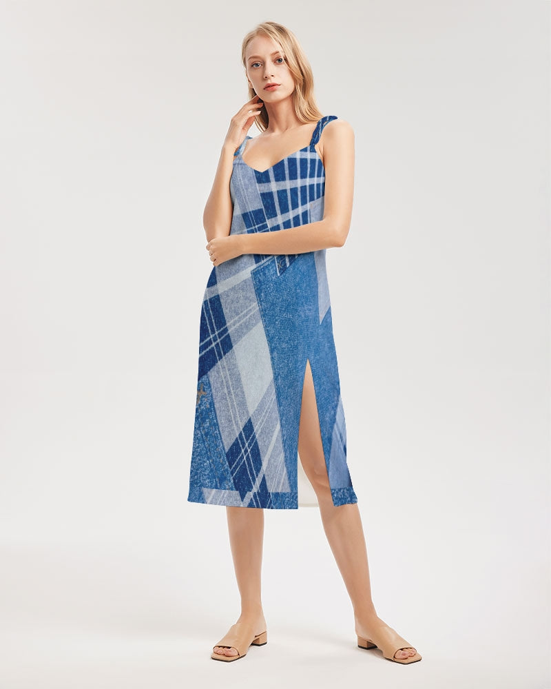 Denim by Marvin Jeans and Trinity D Marvin Women's Tie Strap Split Dress