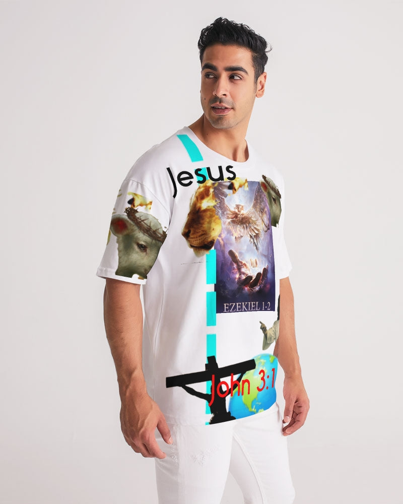 Gospel message symbols by Marvin Jeans and Trinity D Marvin Men's Premium Heavyweight Tee