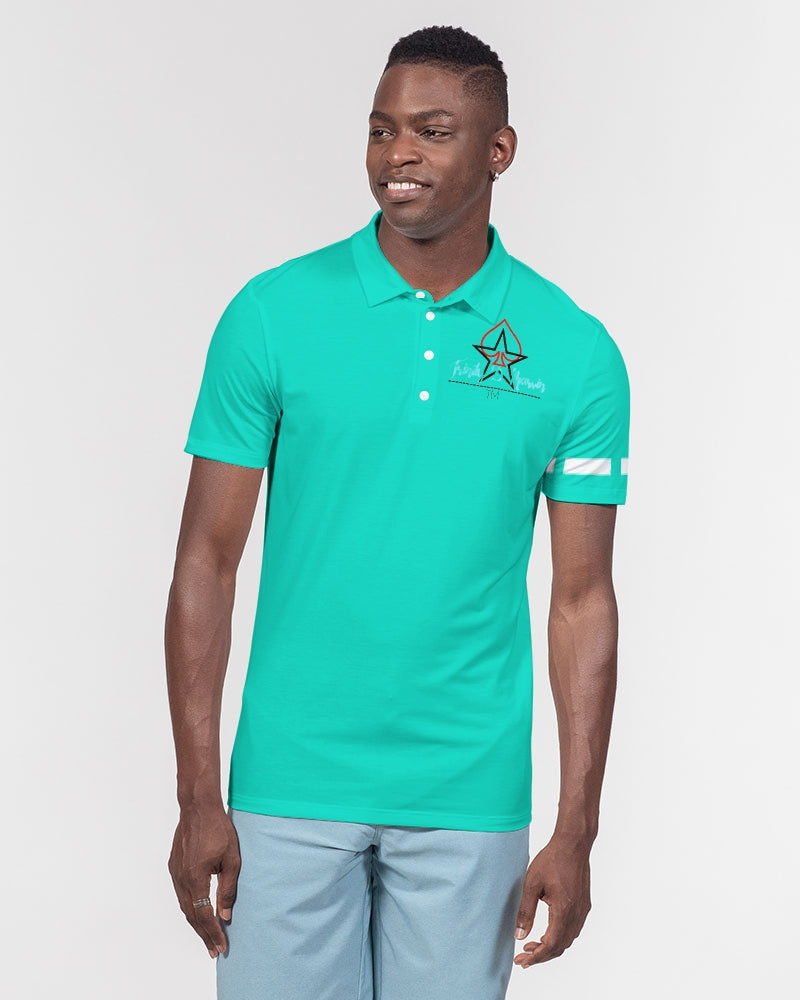 Dark mint by Marvin Jeans and Trinity D Marvin Men's Slim Fit Short Sleeve Polo