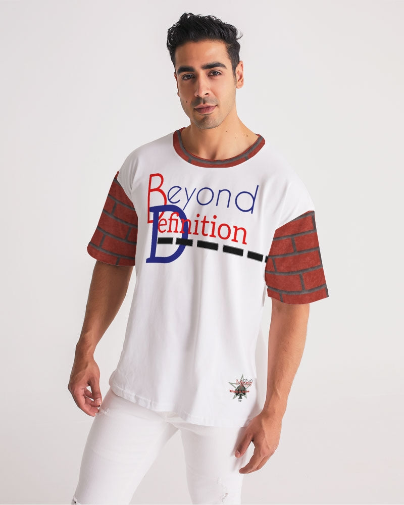 Beyond Definition brick City red sleeve by Marvin Jeans and Trinity D Marvin Men's Premium Heavyweight Tee