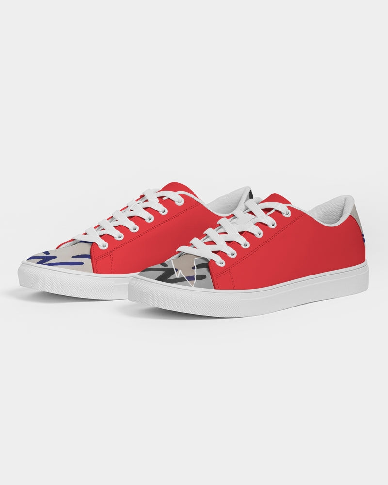 Red logo tip by MARVIN JEANS Men's Faux-Leather Sneaker