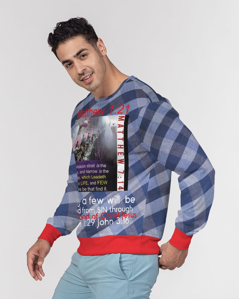 Ever red Gospel message Men's Classic French Terry Crewneck Pullover