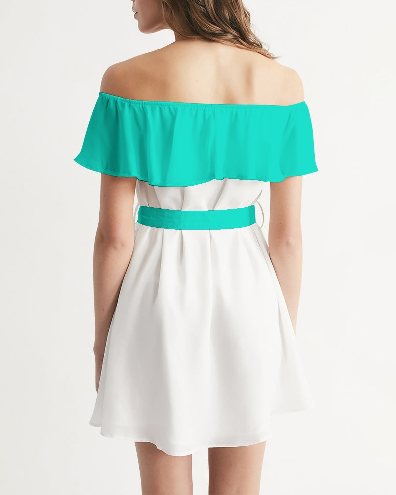 Dark mint by Marvin Jeans and Trinity D Marvin Women's Off-Shoulder Dress