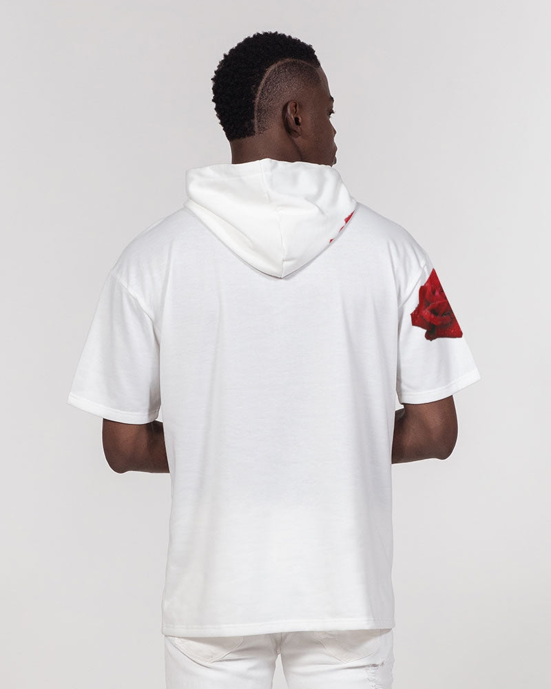 Red rose by Marvin Jeans and Trinity D Marvin Men's Premium Heavyweight Short Sleeve Hoodie