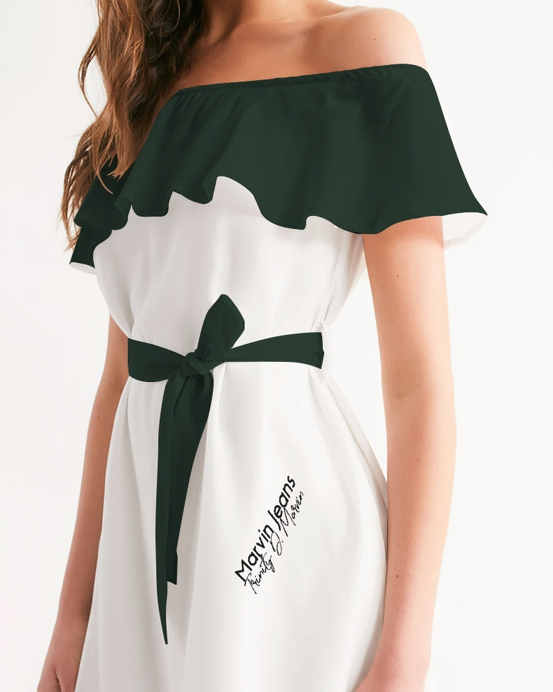 Dark green Women's Off-Shoulder Dress