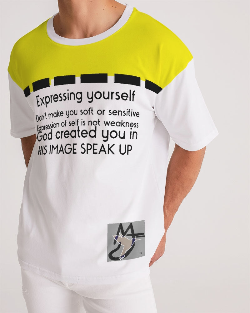Light yellow expressions by Marvin Jeans Men's Premium Heavyweight Tee