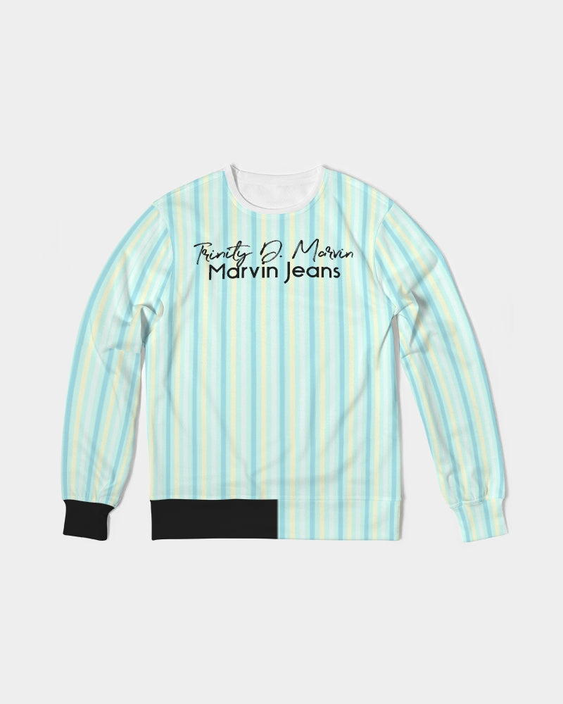 Pin stripes by Marvin Jeans and Trinity D Marvin Men's Classic French Terry Crewneck Pullover