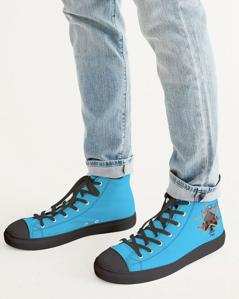 Loud blue by Marvin Jeans and Trinity D Marvin Men's Hightop Canvas Shoe - Black