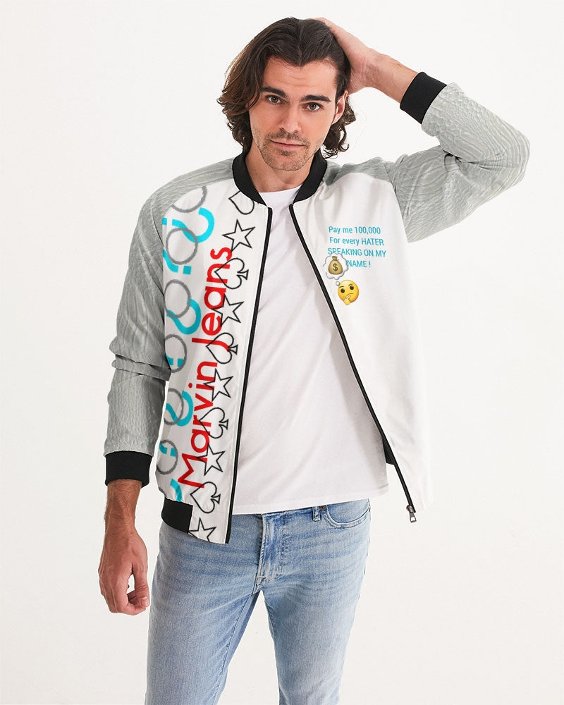 Gator white 100,000 by Trinity D Marvin Men's Bomber Jacket