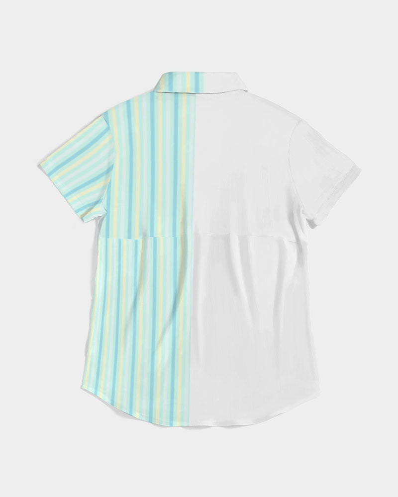 Pin stripes by Marvin Jeans and Trinity D Marvin Women's Short Sleeve Button Up