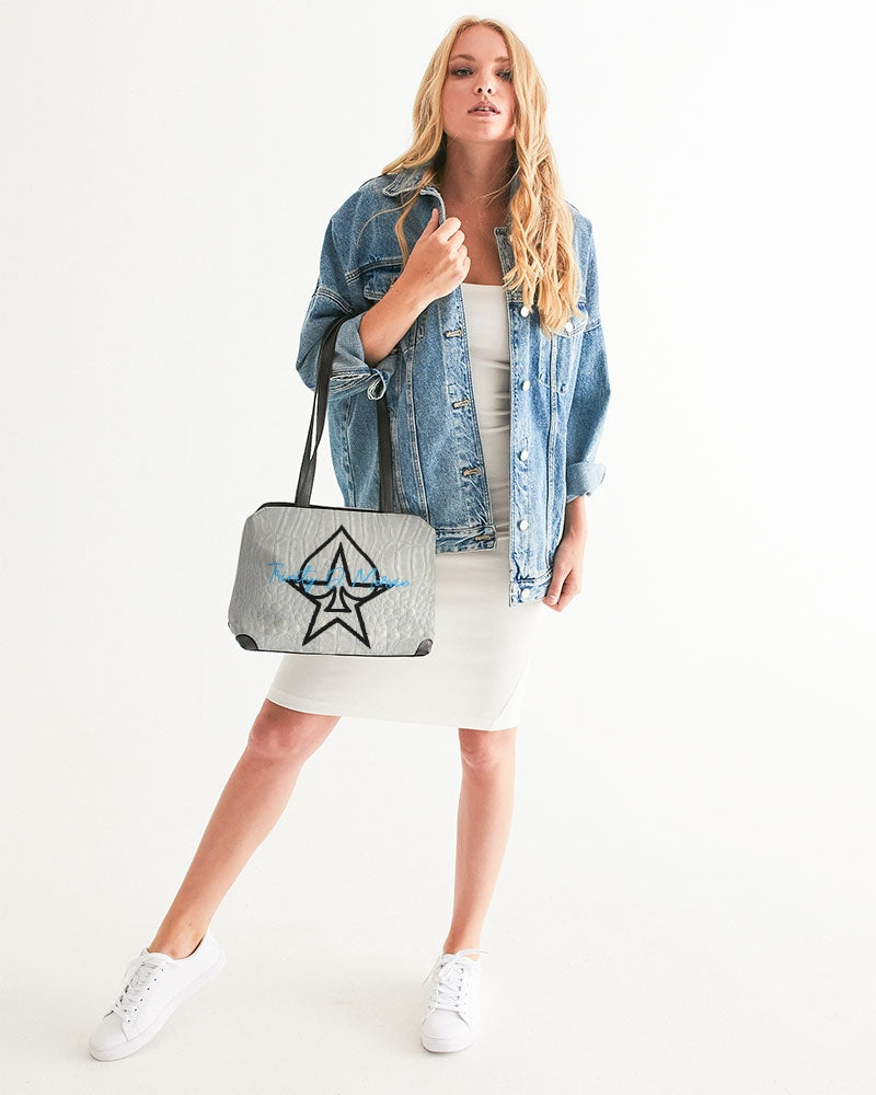Gator white by Trinity D. Marvin Shoulder Bag