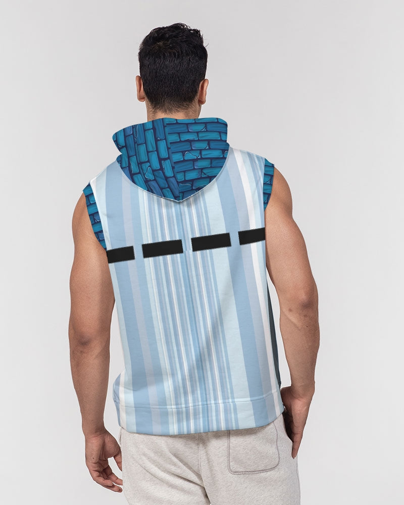 Brick city stripe mix BY MARVIN JEANS Men's Premium Heavyweight Sleeveless Hoodie