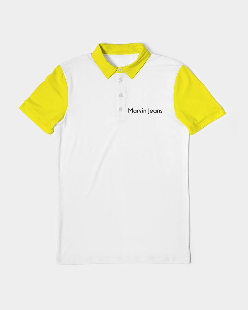 Light yellow by Marvin Jeans Men's Slim Fit Short Sleeve Polo