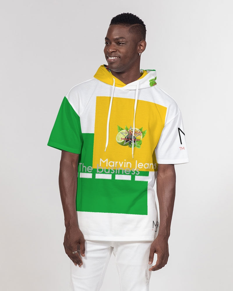 Lemon Lime by Marvin Jeans and Trinity D Marvin Men's Premium Heavyweight Short Sleeve Hoodie