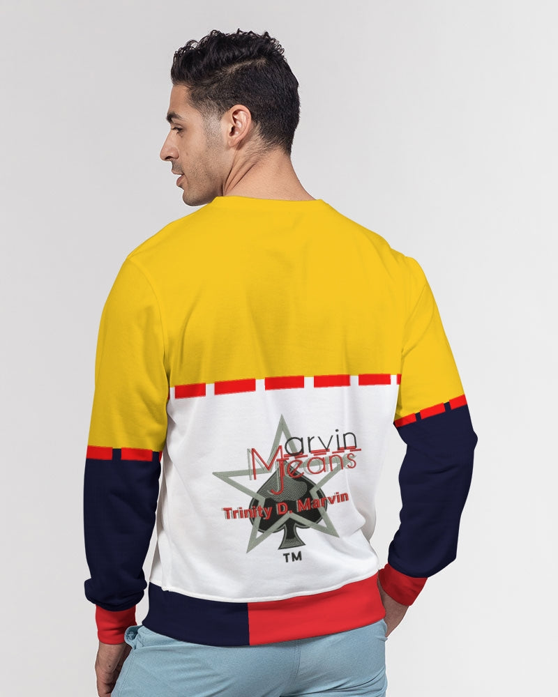 K'Kay by Marvin Jeans and Trinity D Marvin Men's Classic French Terry Crewneck Pullover